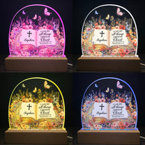 Custom Name With Book Of Favorite Bible Verses - Personalized LED Night Light