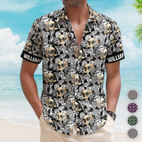 Custom Name With Magic Poisonous Mushroom And Skull - Custom Hawaiian Shirts