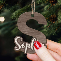 Custom Name Wood Letter - Personalized Wooden Ornament