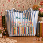 Custom Name & Birth Flower For Teachers, Coworkers, Boss, Friends - Personalized Tote Bag