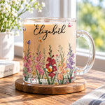 Custom Name & Birth Flower For Her, Teachers, Coworkers, Boss, Friends - Personalized Mugs