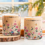 Custom Name & Birth Flower For Her, Teachers, Coworkers, Boss, Friends - Personalized Mugs
