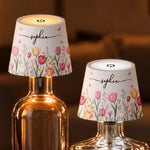 Custom Name & Birth Flower, Personalized Bottle Decor, Night Lamp Lighting - Personalized Night Light
