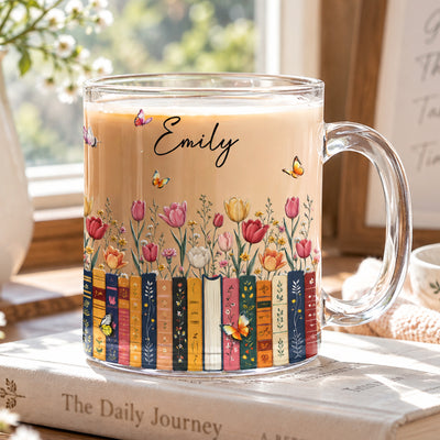 Custom Name & Birthflower For Book Lovers, Book Clubs - Personalized Mugs