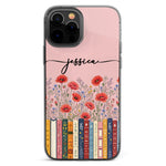 Custom Name & Birthflower For Book Lovers, Book Clubs - Personalized Phone Case