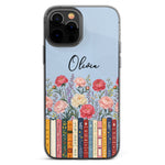 Custom Name & Birthflower For Book Lovers, Book Clubs - Personalized Phone Case