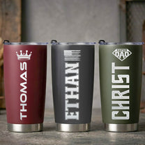 Custom Name & Icon Gift For Husband, Dad, Son - Personalized Tumbler Cup