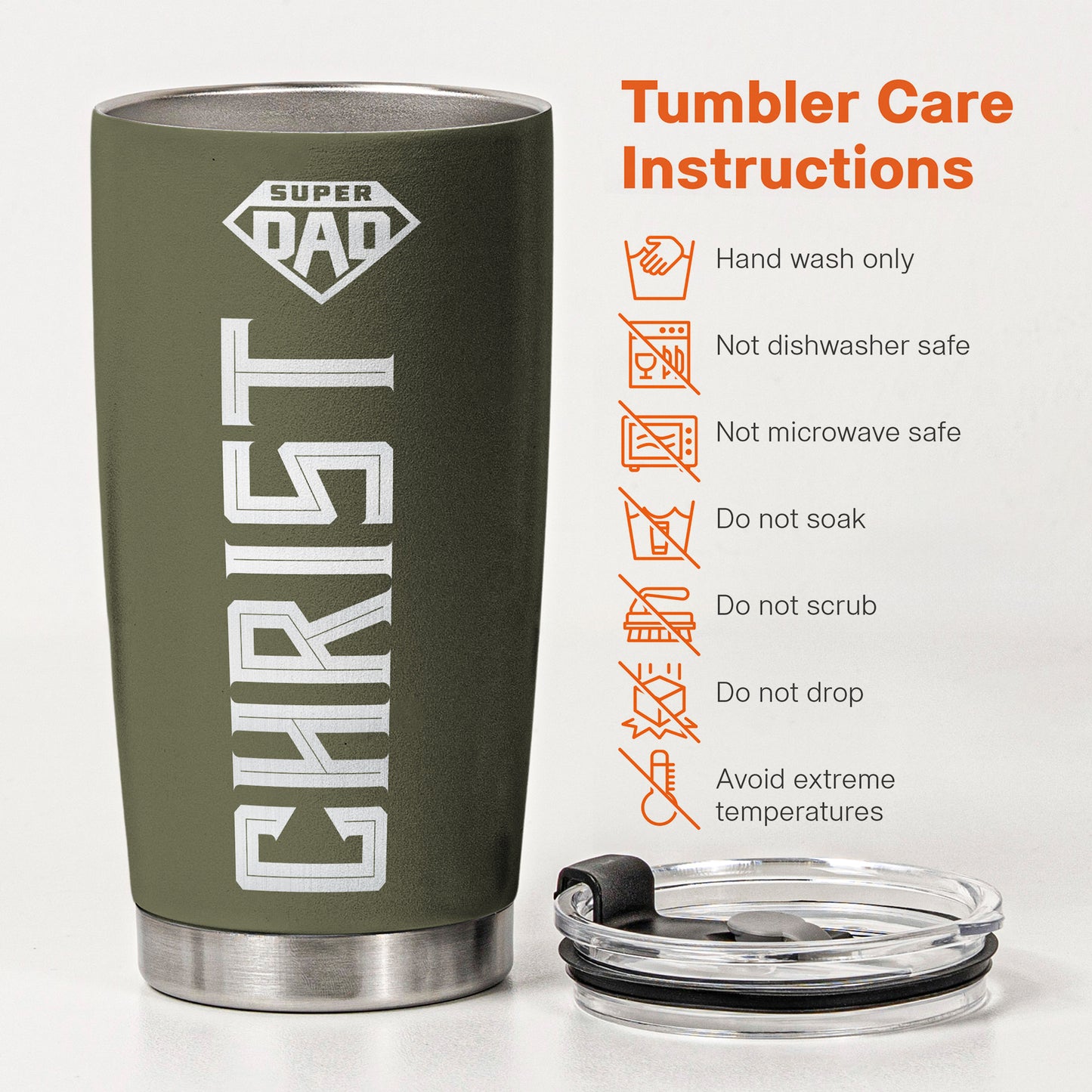 Custom Name & Icon Gift For Husband, Dad, Son - Personalized Tumbler Cup