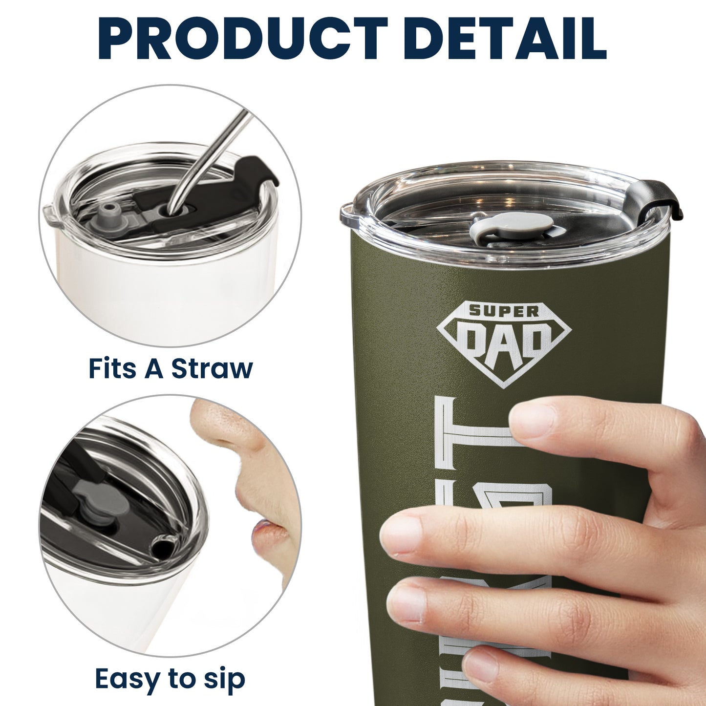 Custom Name & Icon Gift For Husband, Dad, Son - Personalized Tumbler Cup