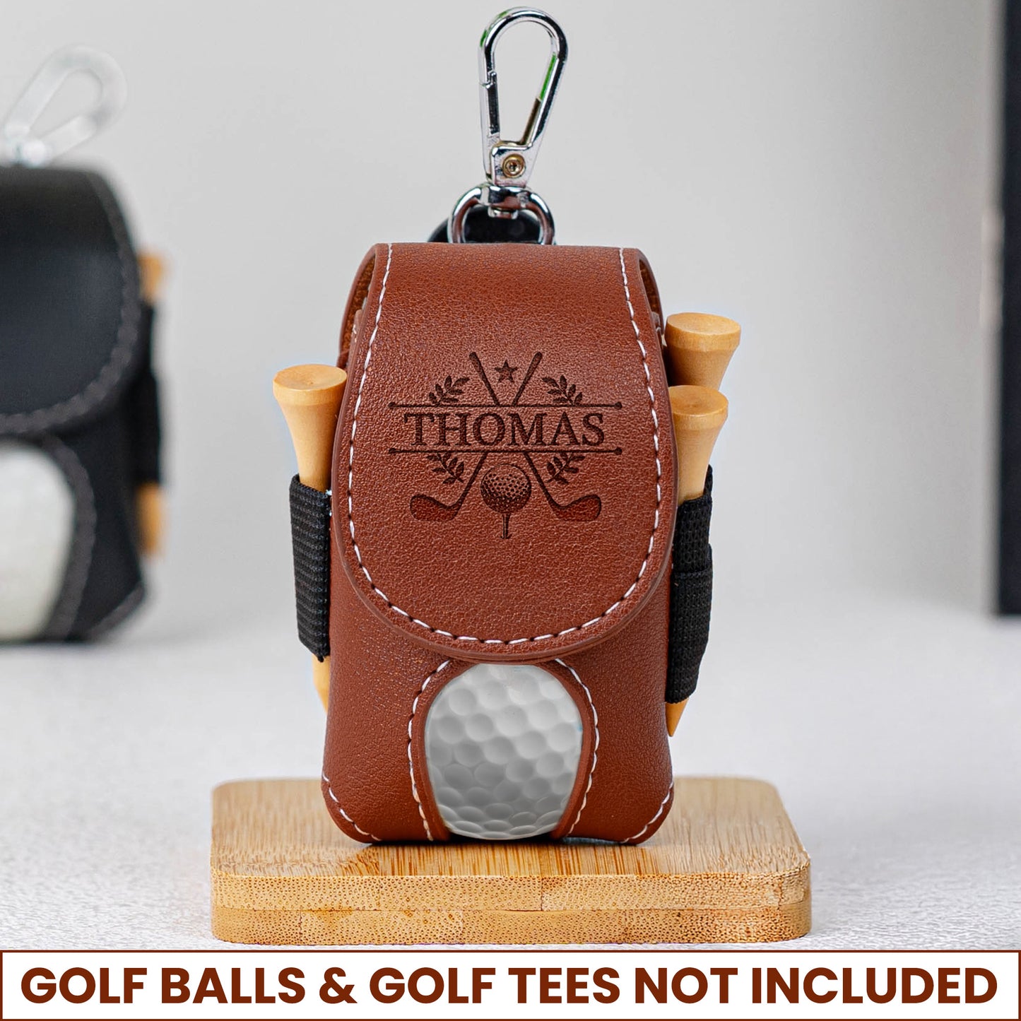 Custom Name, Initials For Him, Golf Lovers, Husband, Dad - Personalized Golf Ball Holder