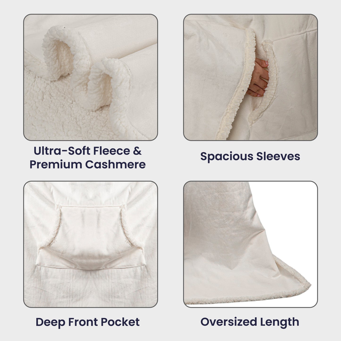 Custom Name, Number Baseball, Basketball, Football, Hockey - Personalized Wearable Blanket With Sleeves