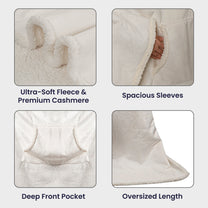 Custom Name, Number Baseball, Basketball, Football, Hockey - Personalized Wearable Blanket With Sleeves