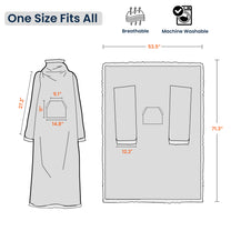 Custom Name, Number Baseball, Basketball, Football, Hockey - Personalized Wearable Blanket With Sleeves