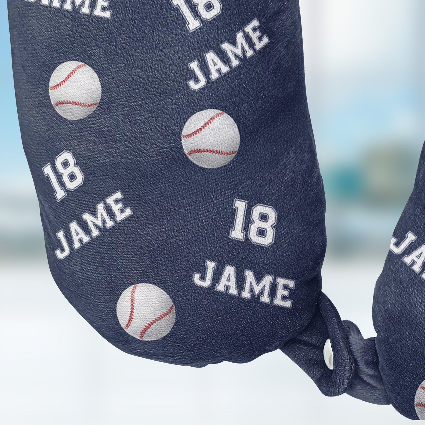 Custom Name, Number Sports - Personalized U-Shaped Travel Neck Pillow