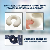 Custom Name, Number Sports - Personalized U-Shaped Travel Neck Pillow