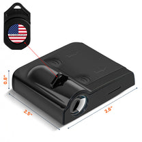 Custom National Flags Car Welcome Light With Family Name - Custom Car Door Projector Light