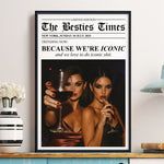 Custom Newspaper Friendship With Photo & Your Own Message - Personalized Photo Poster