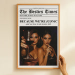 Custom Newspaper Friendship With Photo & Your Own Message - Personalized Photo Poster