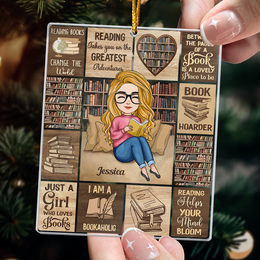 Custom Ornament For Book Lovers - Personalized Acrylic Ornament