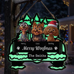 Custom Pet Breed Christmas Door Decor - Personalized Wood Sign