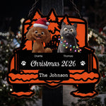 Custom Pet Breed Christmas Door Decor - Personalized Wood Sign