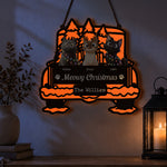 Custom Pet Breed Christmas Door Decor - Personalized Wood Sign