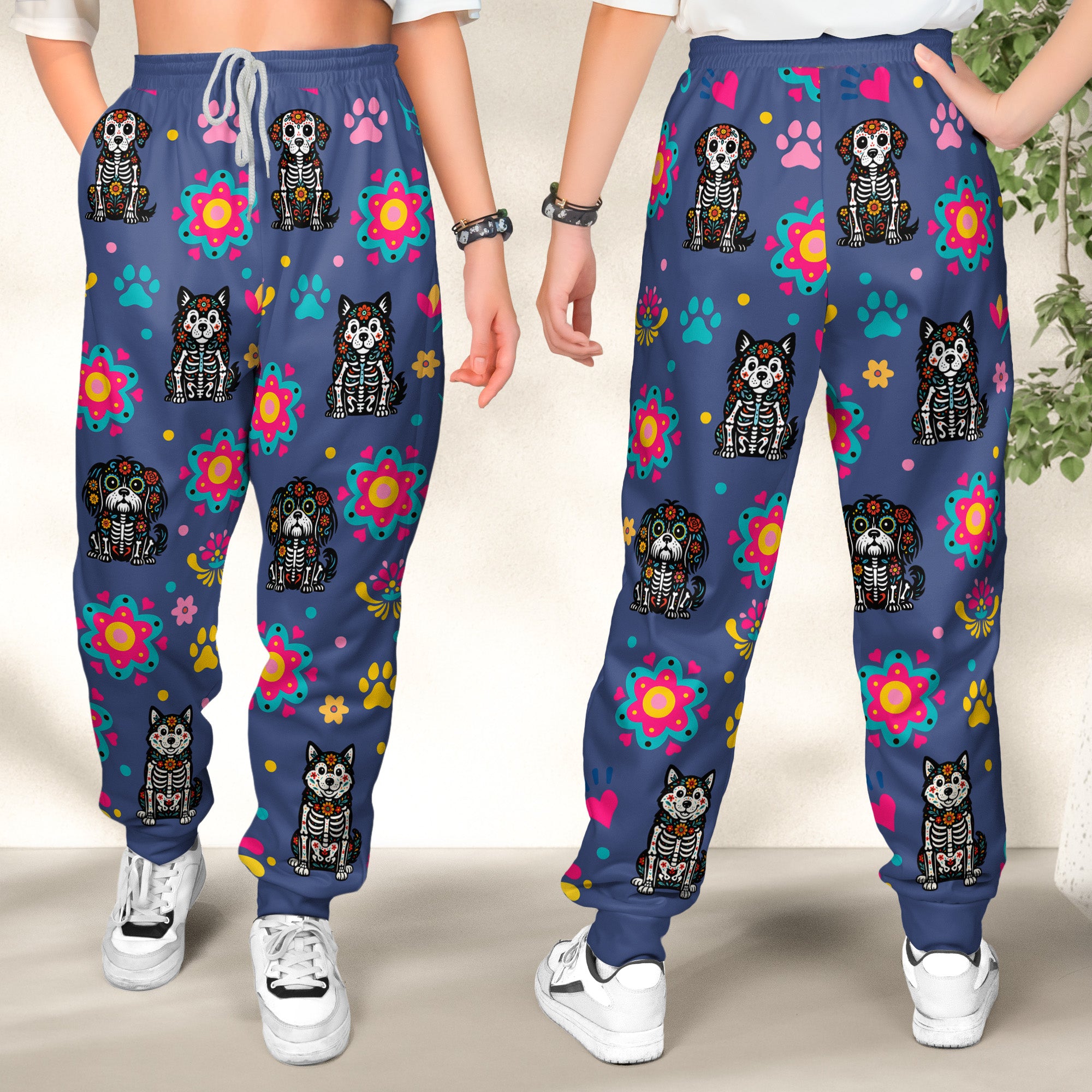 Custom Pet Day Of The Dead - Personalized Sweatpants