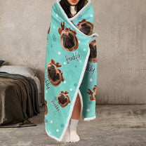 Custom Pet Face Funny - Personalized Photo Wearable Blanket Hoodie