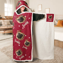 Custom Pet Face Funny - Personalized Photo Wearable Blanket Hoodie