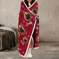 Custom Pet Face Funny - Personalized Photo Wearable Blanket Hoodie