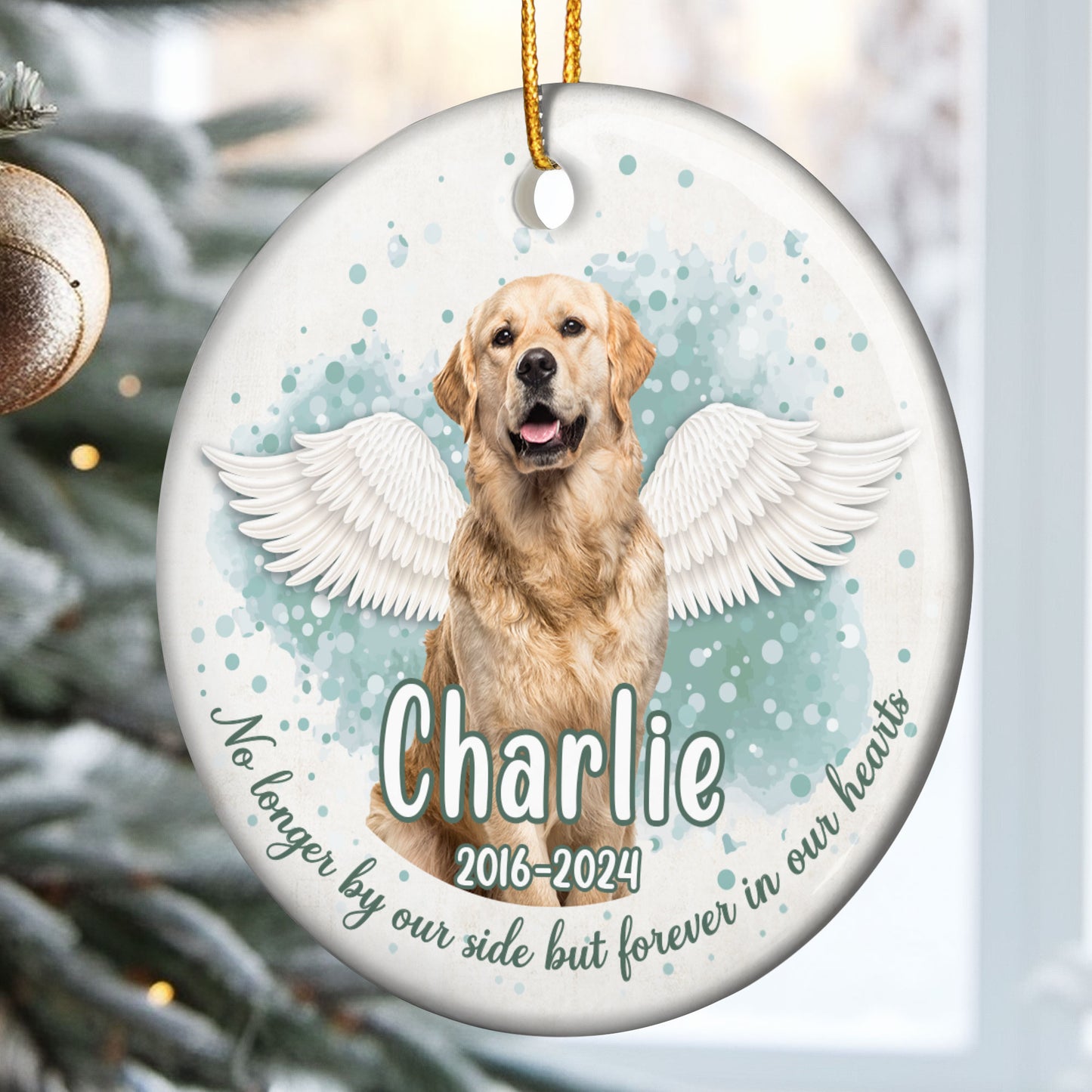 Custom Pet Face Memorial - Personalized Ceramic Photo Ornament