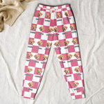 Custom Pet Face-Multicolor Plaid - Personalized Photo Sweatpants