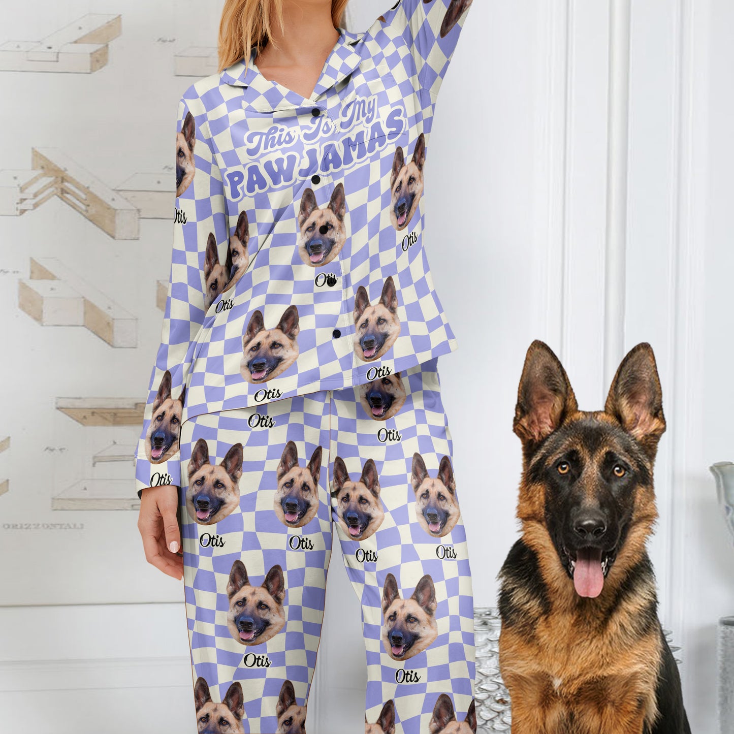 Custom Pet Face - Pawjamas - Personalized Photo Women's Pajamas Set