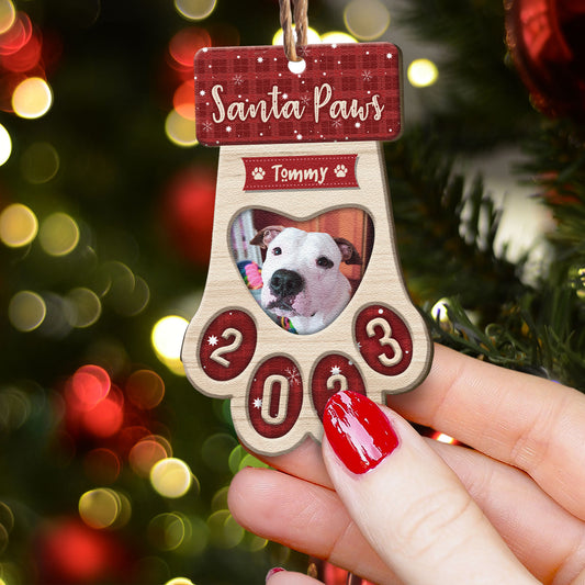 Custom Pet Face - Personalized Wooden Photo Ornament