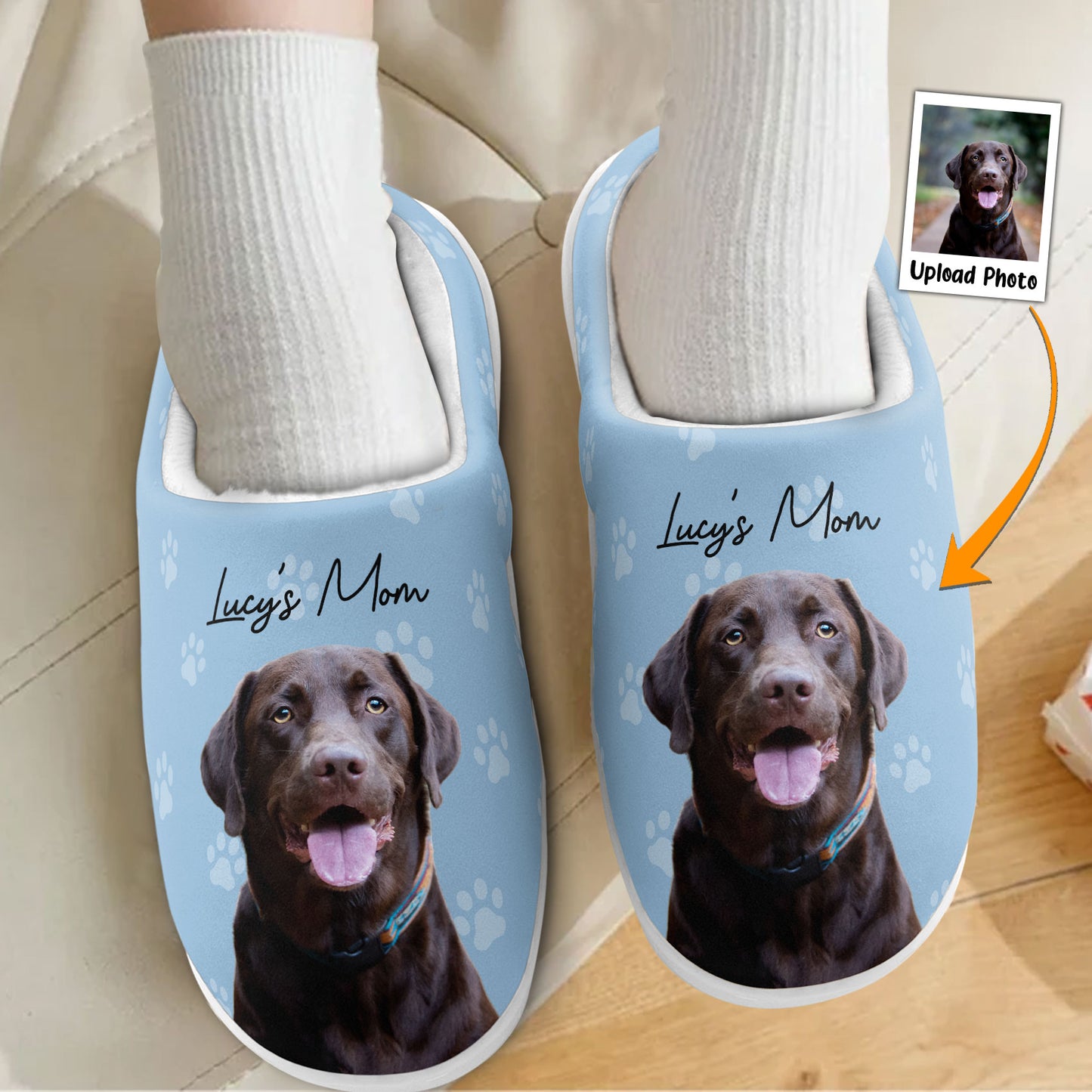Custom Pet Photo Gift For Dog Lovers - Personalized Photo Slippers