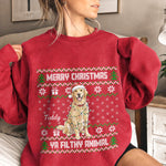 Custom Pet Photo Ugly Christmas Sweatshirt Pet Lovers Gift - Personalized Sweatshirt