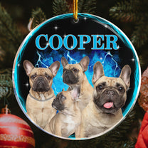 Custom Pet Photos Bootleg Style - Personalized Acrylic Photo Ornament