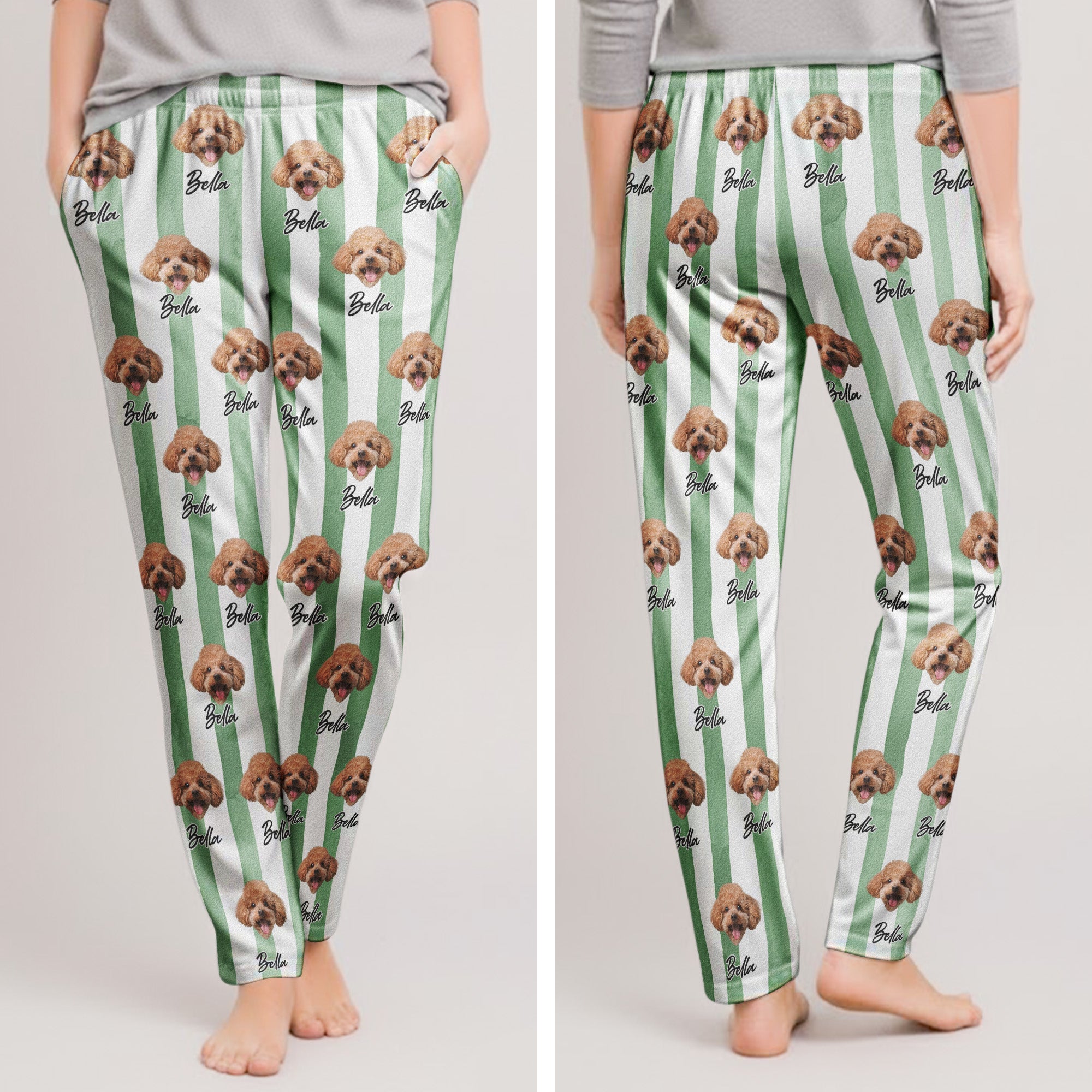 Custom Pet Portrait Dog Lover Cat Lover Gift - Personalized Photo Lounge Pants