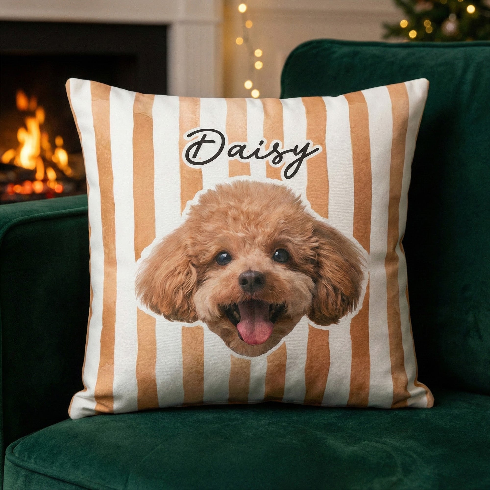 Custom Pet Portrait Dog Lover Cat Lover Gift - Personalized Photo Pillow (Insert Included)