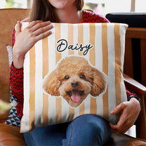 Custom Pet Portrait Dog Lover Cat Lover Gift - Personalized Photo Pillow (Insert Included)