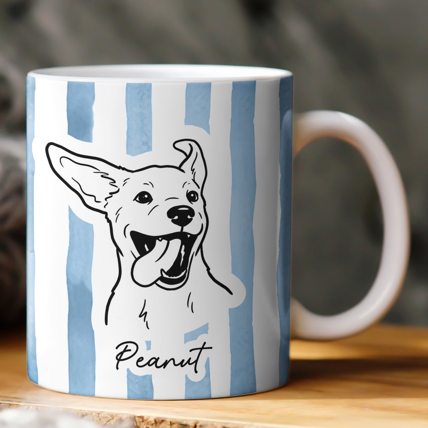Custom Pet Portrait Mug Dog Mug Cat Mug New Version - Personalized Photo Mug