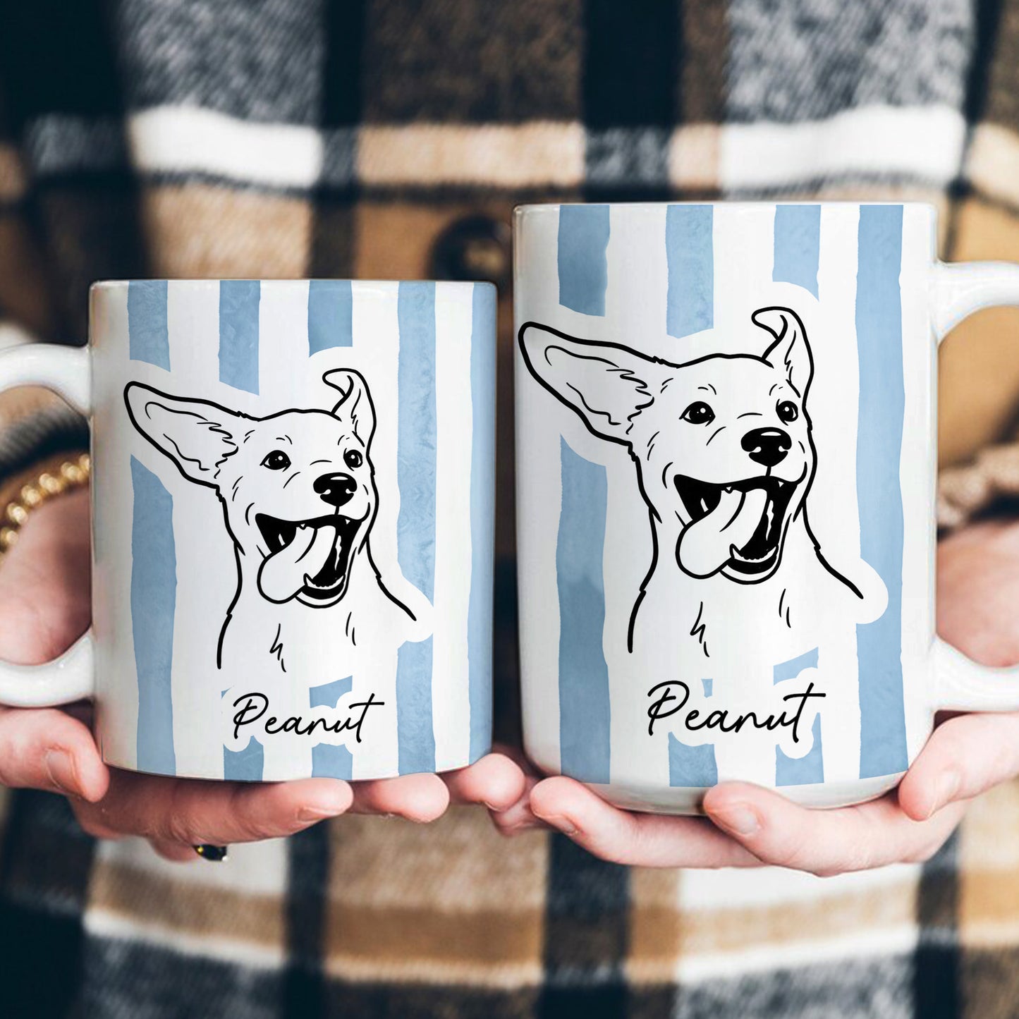 Custom Pet Portrait Mug Dog Mug Cat Mug New Version - Personalized Photo Mug