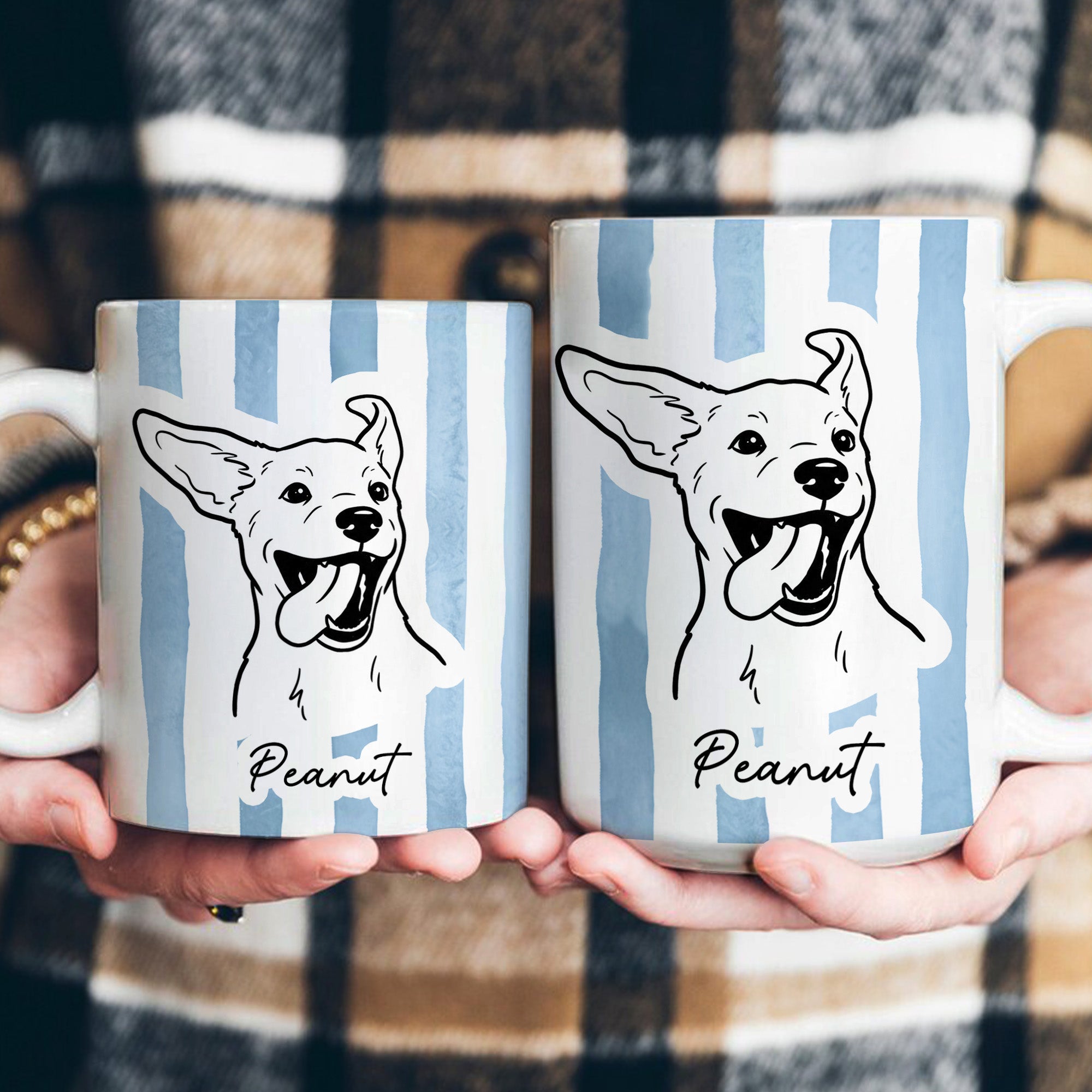 Custom Pet Portrait Mug Dog Mug Cat Mug New Version - Personalized Photo Mug