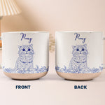 Custom Pet Portrait Mug For Pet Lovers, Dog Mom, Cat Mom - Personalized Photo Pottery Mug