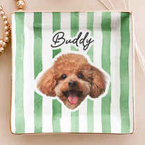 Custom Pet Portrait Ring Dish Dog Lover Cat Lover Gift - Personalized Photo Jewelry Dish
