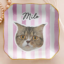Custom Pet Portrait Ring Dish Dog Lover Cat Lover Gift - Personalized Photo Jewelry Dish