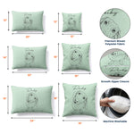 Custom Pet Portrait Sketch Line Art Gift For Dog Lover, Cat Lover - Personalized Pillow Cover