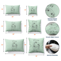 Custom Pet Portrait Sketch Line Art Gift For Dog Lover, Cat Lover - Personalized Pillow Cover