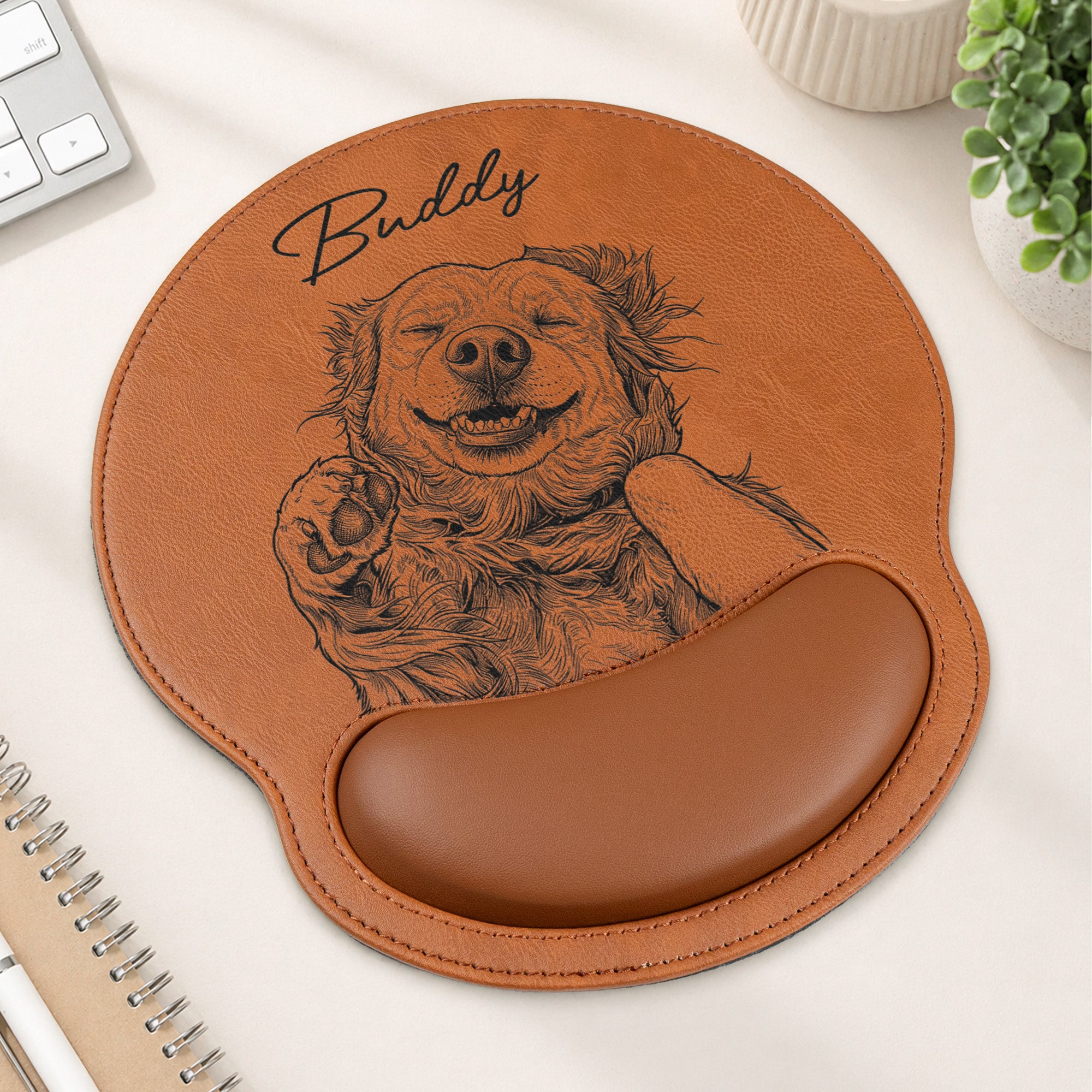 Custom Pet Portrait Sketch Line Art Gift For Pet Lovers - Personalized Mouse Pad