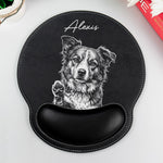 Custom Pet Portrait Sketch Line Art Gift For Pet Lovers - Personalized Mouse Pad